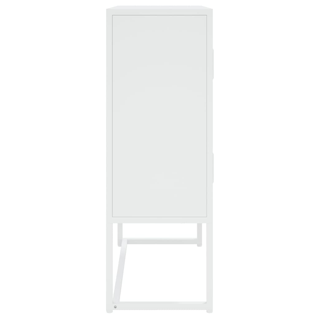 Висок шкаф, бял, 80x35x100 см, стомана