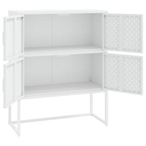 Komoda bílá 80 x 35 x 100 cm ocel - obrázek 4