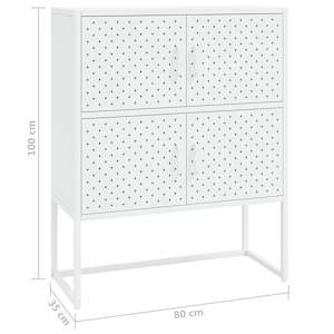 Komoda bílá 80 x 35 x 100 cm ocel - obrázek 11