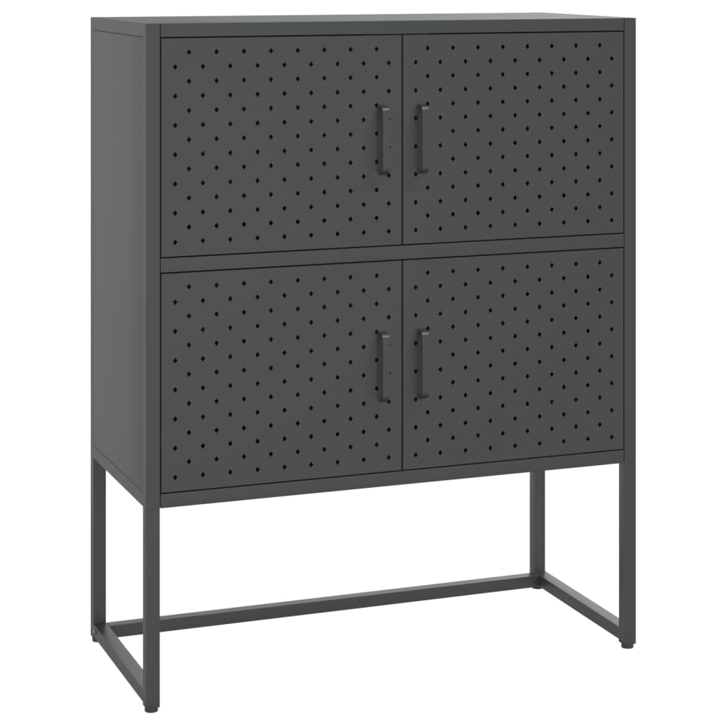 Image of vidaXL Highboard Anthracite 80x35x100 cm Steel