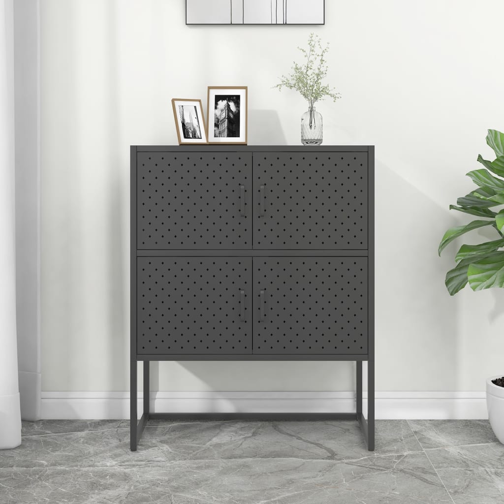 vidaXL Dulap înalt, antracit, 80x35x100 cm, oțel