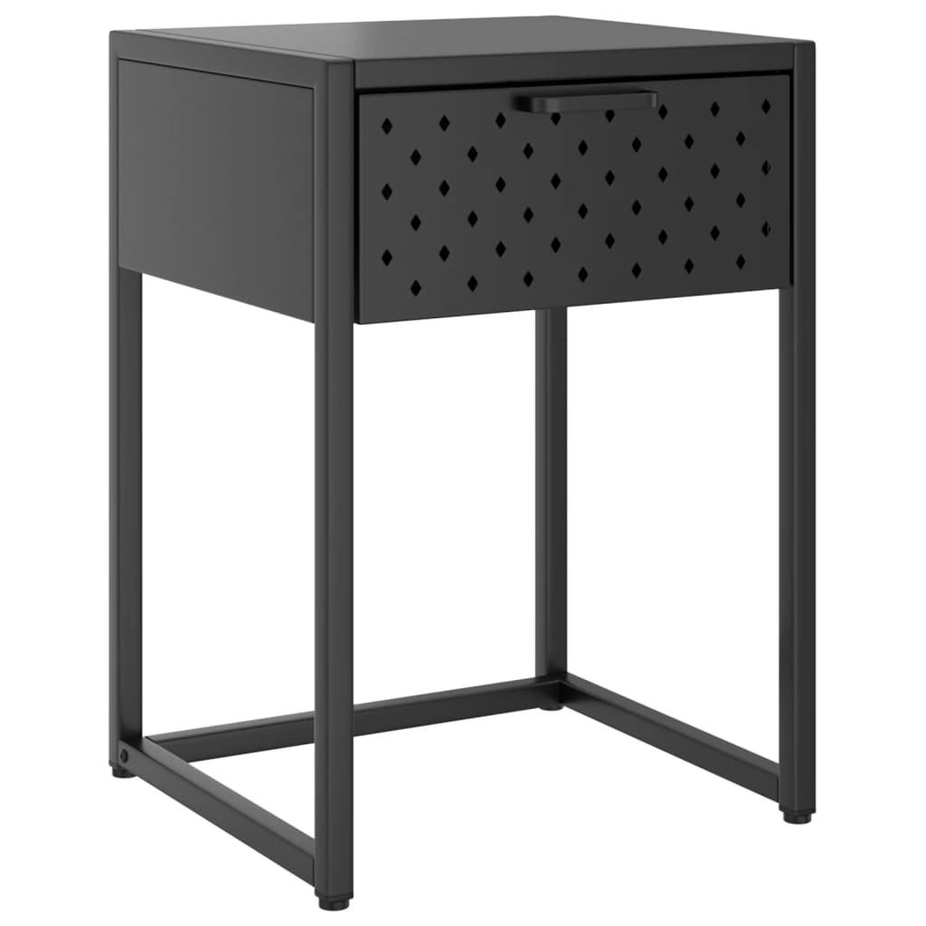 

vidaXL Nightstand Anthracite 15"x13.8"x21.3" Steel