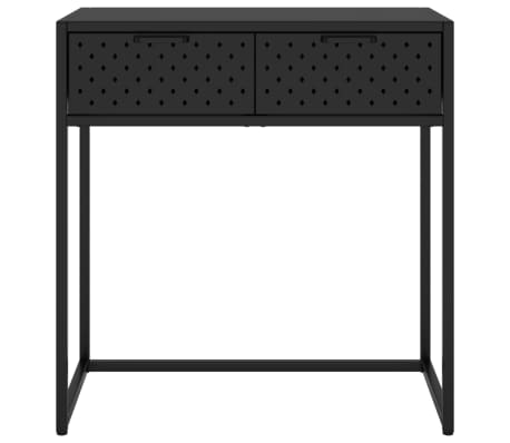 vidaXL Τραπέζι Κονσόλα Μαύρο 75 x 35 x 75 εκ. από Ατσάλι