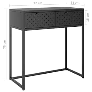 Konzolový stolek antracitový 72 x 35 x 75 cm ocel - obrázek 9