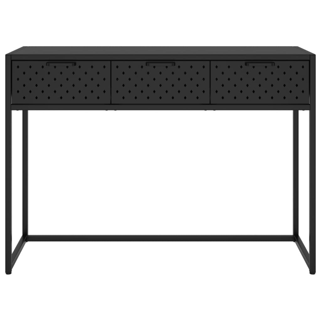 vidaXL Table console Noir 106x35x75 cm Acier