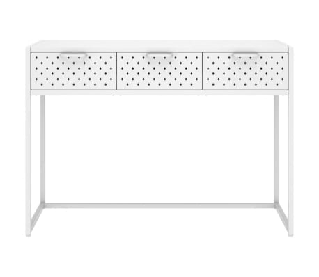 vidaXL Wandtafel 106x35x75 cm staal wit