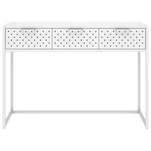 vidaXL Wandtafel 106x35x75 cm staal wit