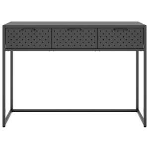 vidaXL Console Table Anthracite Steel 41.7x13.8 in Adjustable Armrests