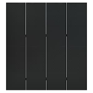 vidaXL Cloison de s&eacute;paration 4 panneaux Noir 160x180 cm Acier