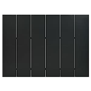6dílný paraván černý 240 x 180 cm ocel - obrázek 2
