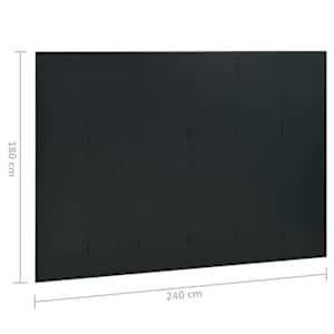6dílný paraván černý 240 x 180 cm ocel - obrázek 6