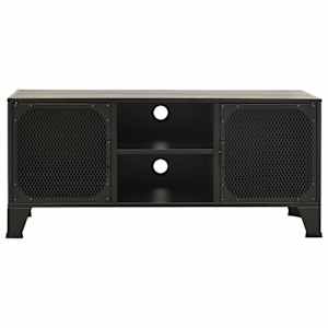 TV skříňka šedá 105 x 36 x 47 cm kov a MDF - obrázek 3