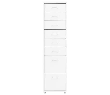 vidaXL Mobile File Cabinet White 28x41x109 cm Metal