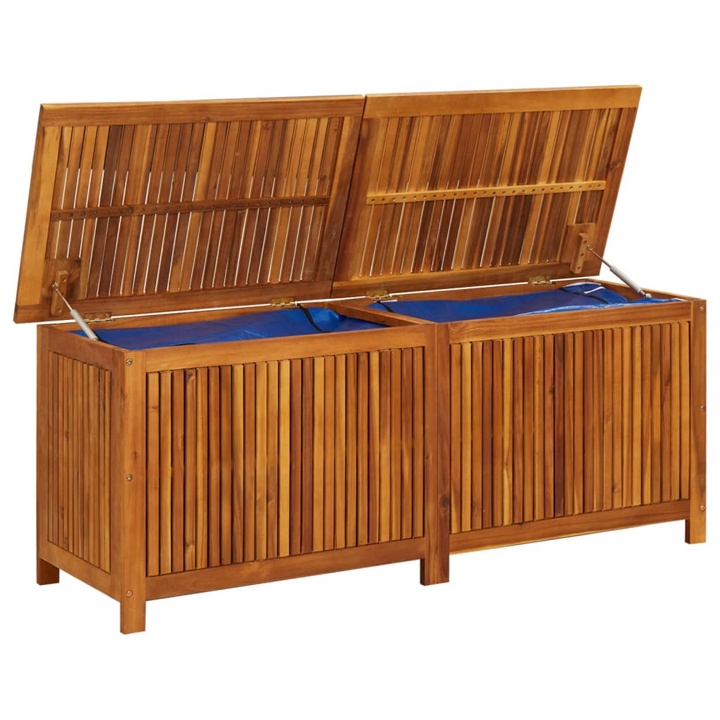 vidaXL Patio Storage Box 59"x19.6"x22.8" Solid Acacia Wood