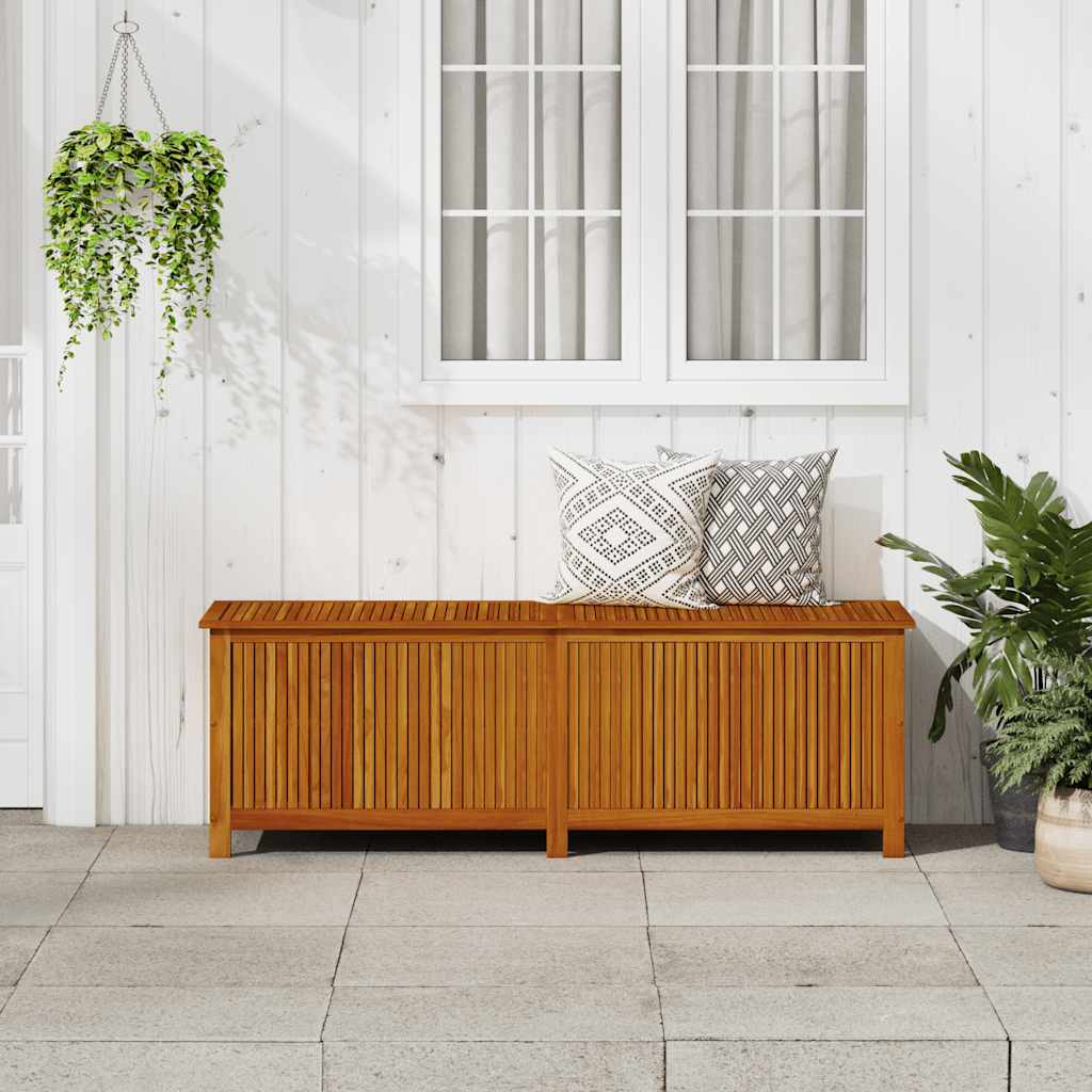 vidaXL tömör akácfa kerti tárolóláda 175 x 50 x 58 cm