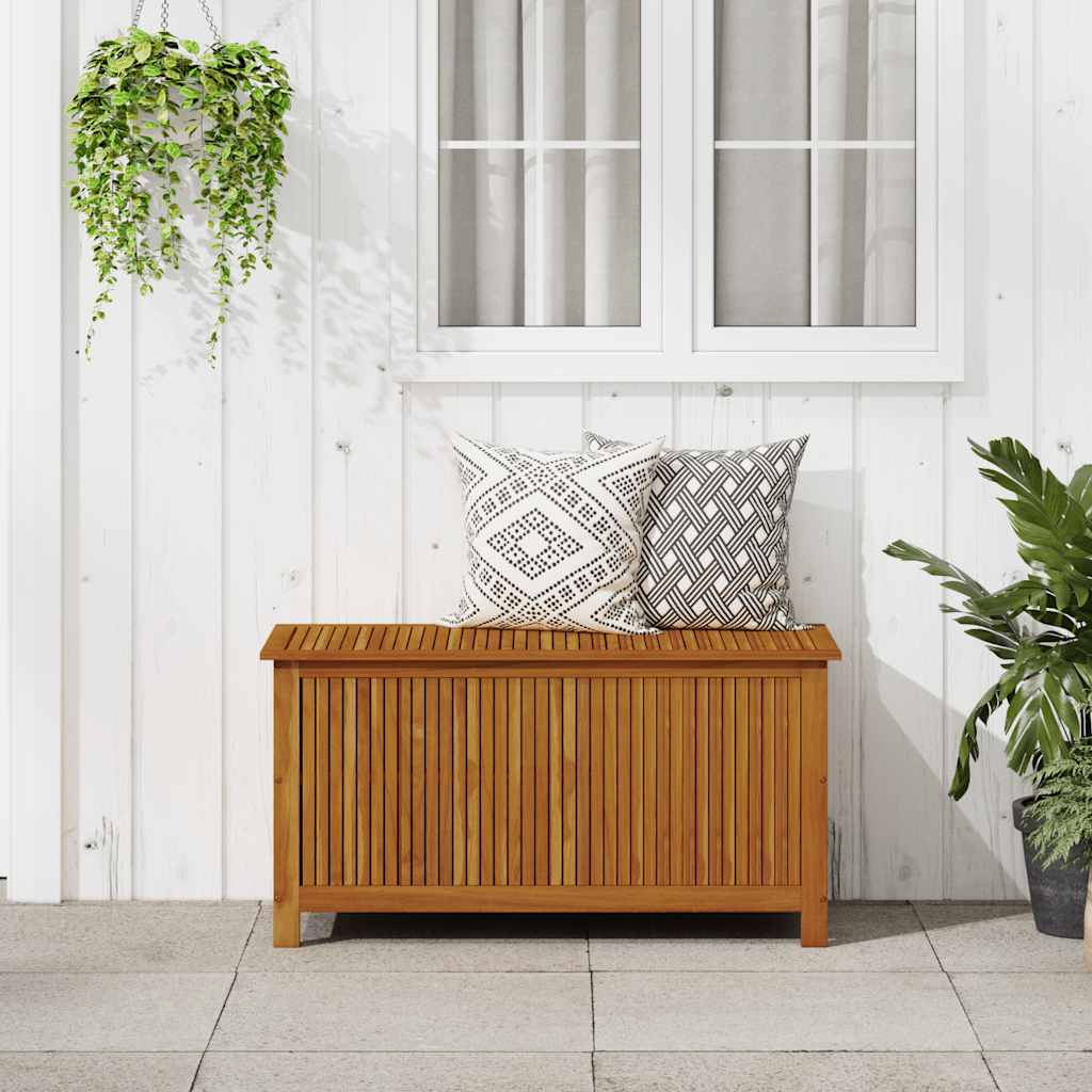 vidaXL tömör akácfa kerti tárolóláda 113 x 50 x 58 cm