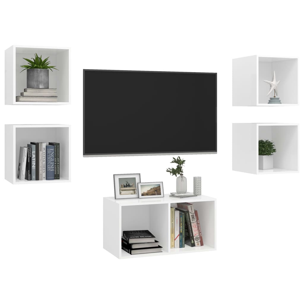 KALLAX – Ensemble de meuble TV mural 5 pcs 6 boxes Blanc | meublestv.fr 4