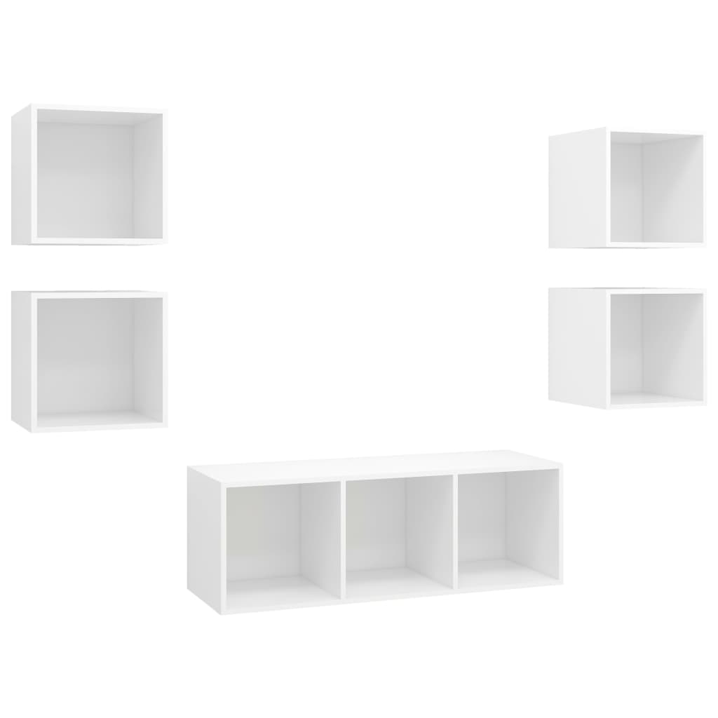 KALLAX – Ensemble de meuble TV mural 5 pcs 7 boxes Blanc | meublestv.fr 3