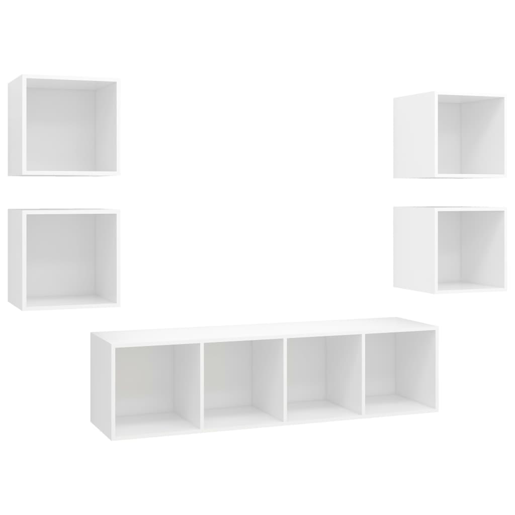 KALLAX – Ensemble de meuble TV mural 5 pcs 8 boxes Blanc | meublestv.fr 3