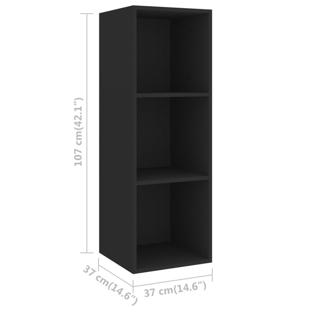 KALLAX – Ensemble de meuble TV mural 3 pcs 8 boxes Noir | meublestv.fr 8