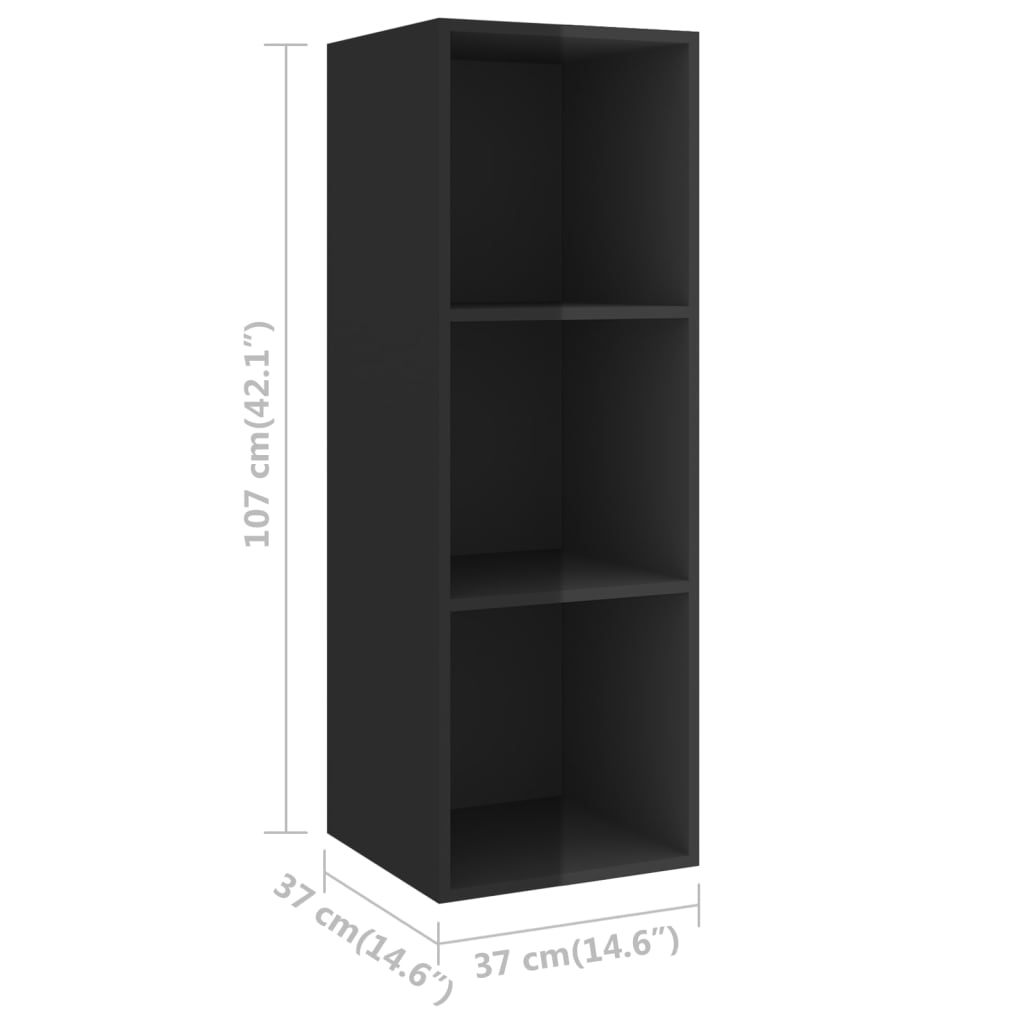 KALLAX – Ensemble de meuble TV mural 3 pcs 7 boxes Noir brillant | meublestv.fr 8