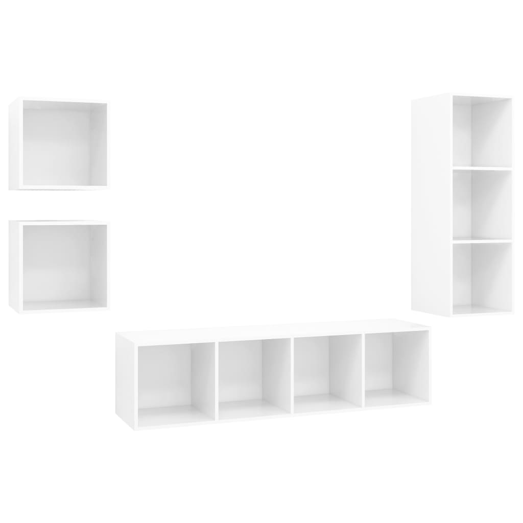 KALLAX – Ensemble de meuble TV mural 4 pcs 9 boxes Blanc brillant | meublestv.fr 3