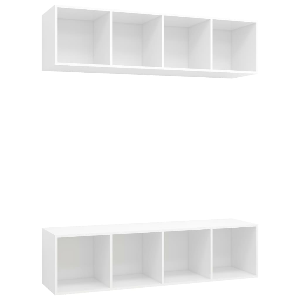 vidaXL Nástěnné TV skříňky 2 ks bílé kompozitní dřevo