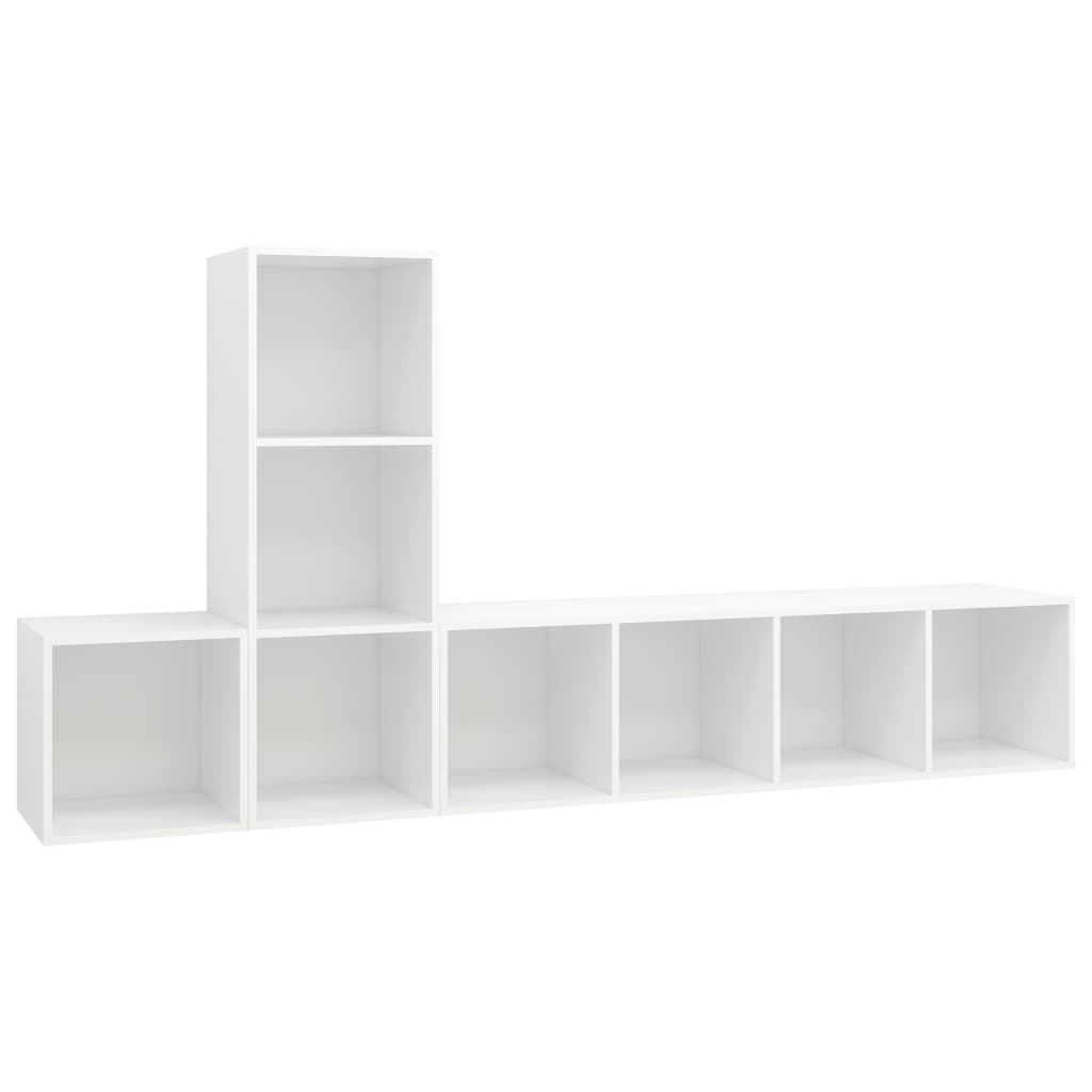 KALLAX – Ensemble de meuble TV mural gauche 3 pcs 8 boxes Blanc | meublestv.fr 2
