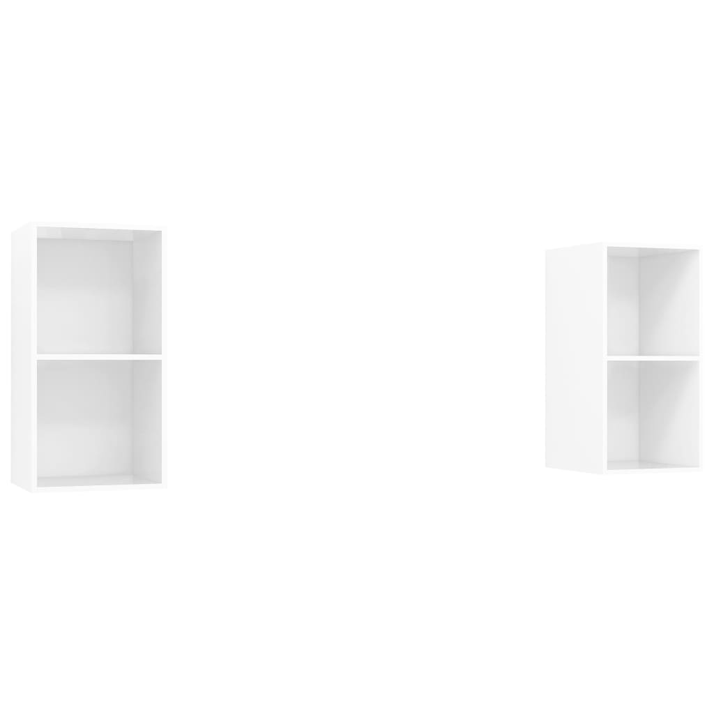 KALLAX – Ensemble de meuble TV mural 2 pcs 4 boxes Blanc brillant | meublestv.fr 3