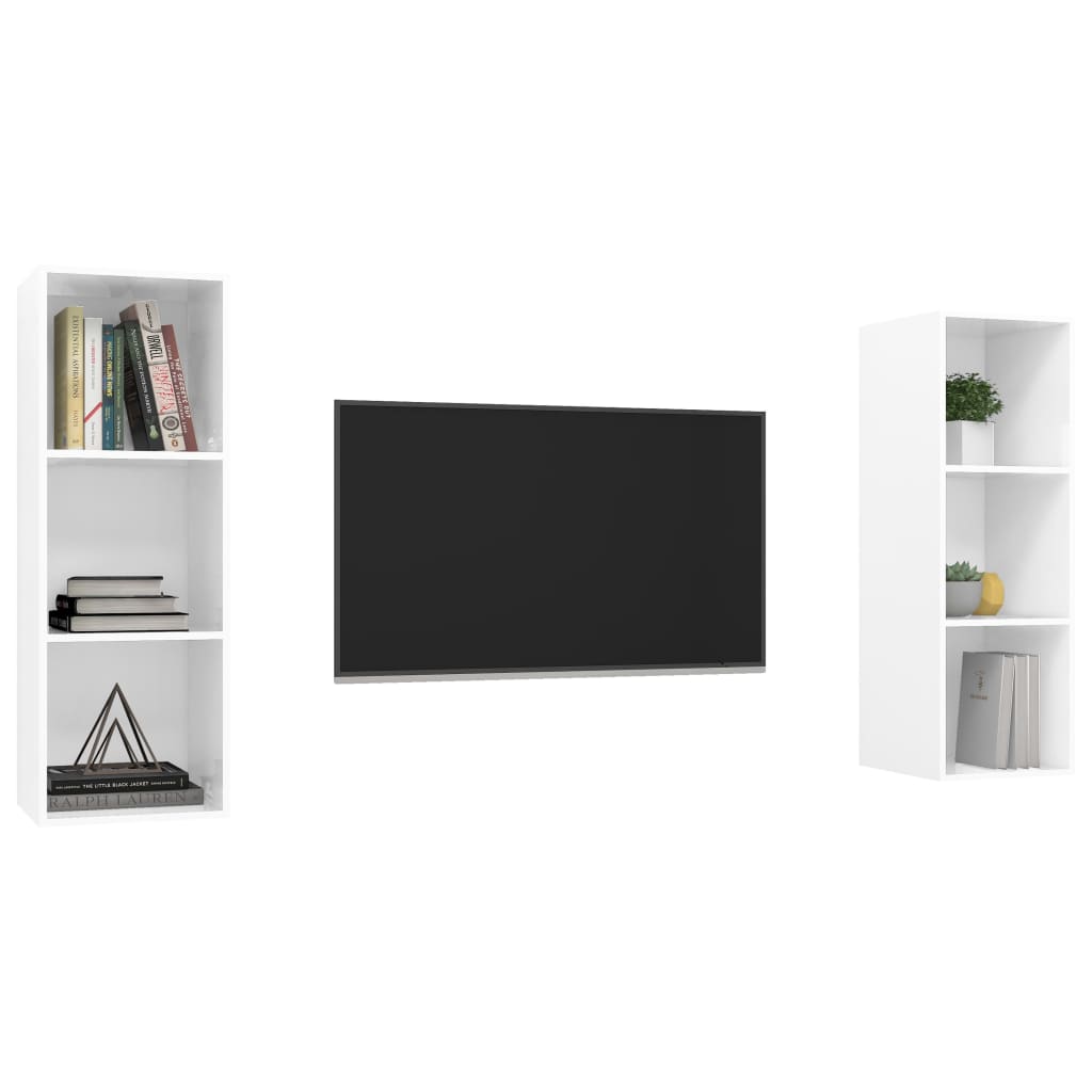 KALLAX – Ensemble de meuble TV mural 2 pcs 6 boxes Blanc brillant | meublestv.fr 4