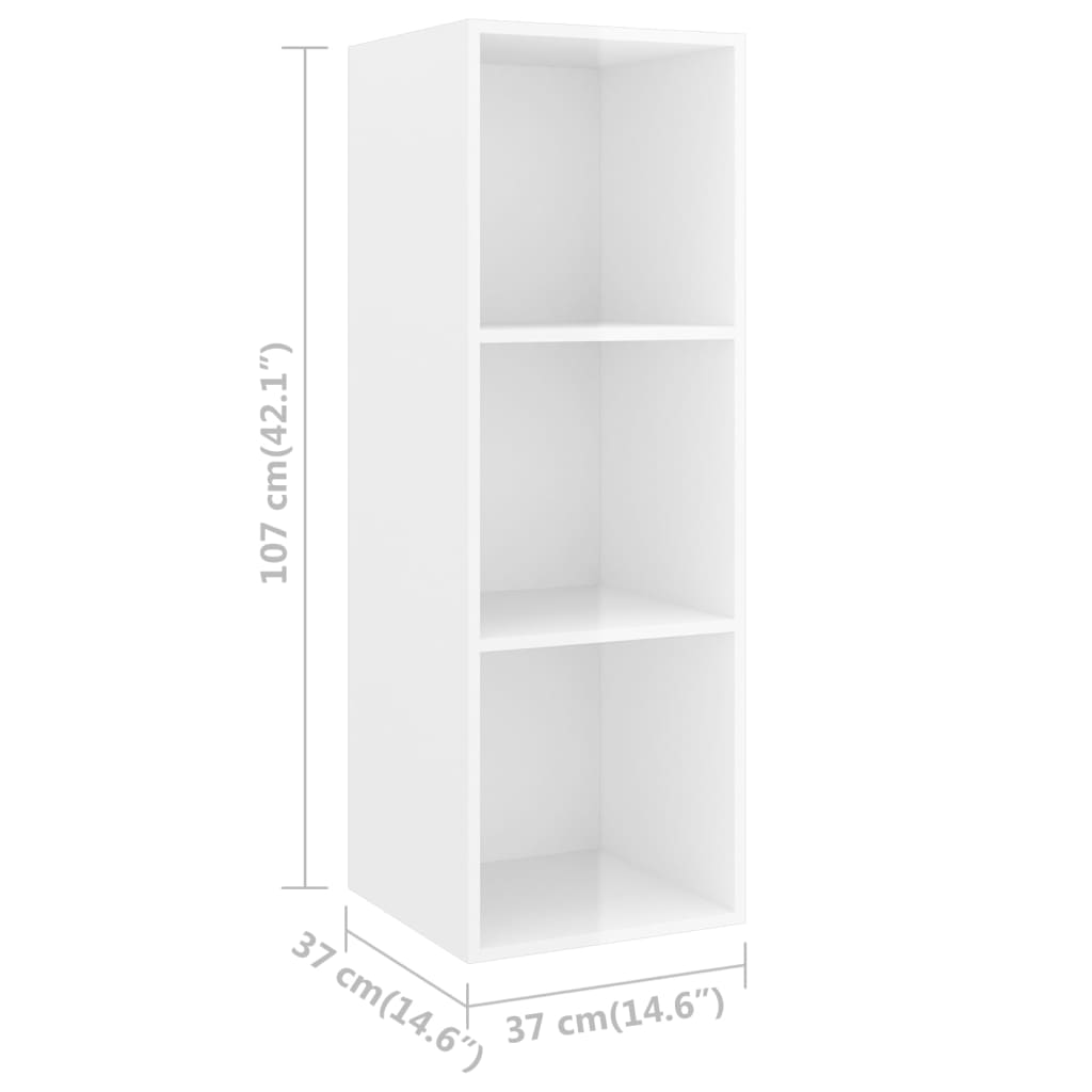 KALLAX – Ensemble de meuble TV mural 2 pcs 6 boxes Blanc brillant | meublestv.fr 6
