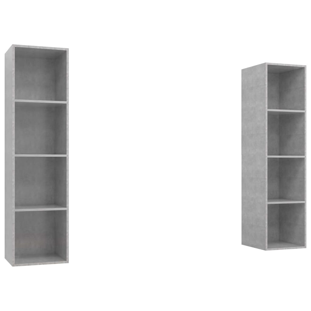 

vidaXL Wall-mounted TV Cabinets 2 pcs Concrete Gray Engineered Wood