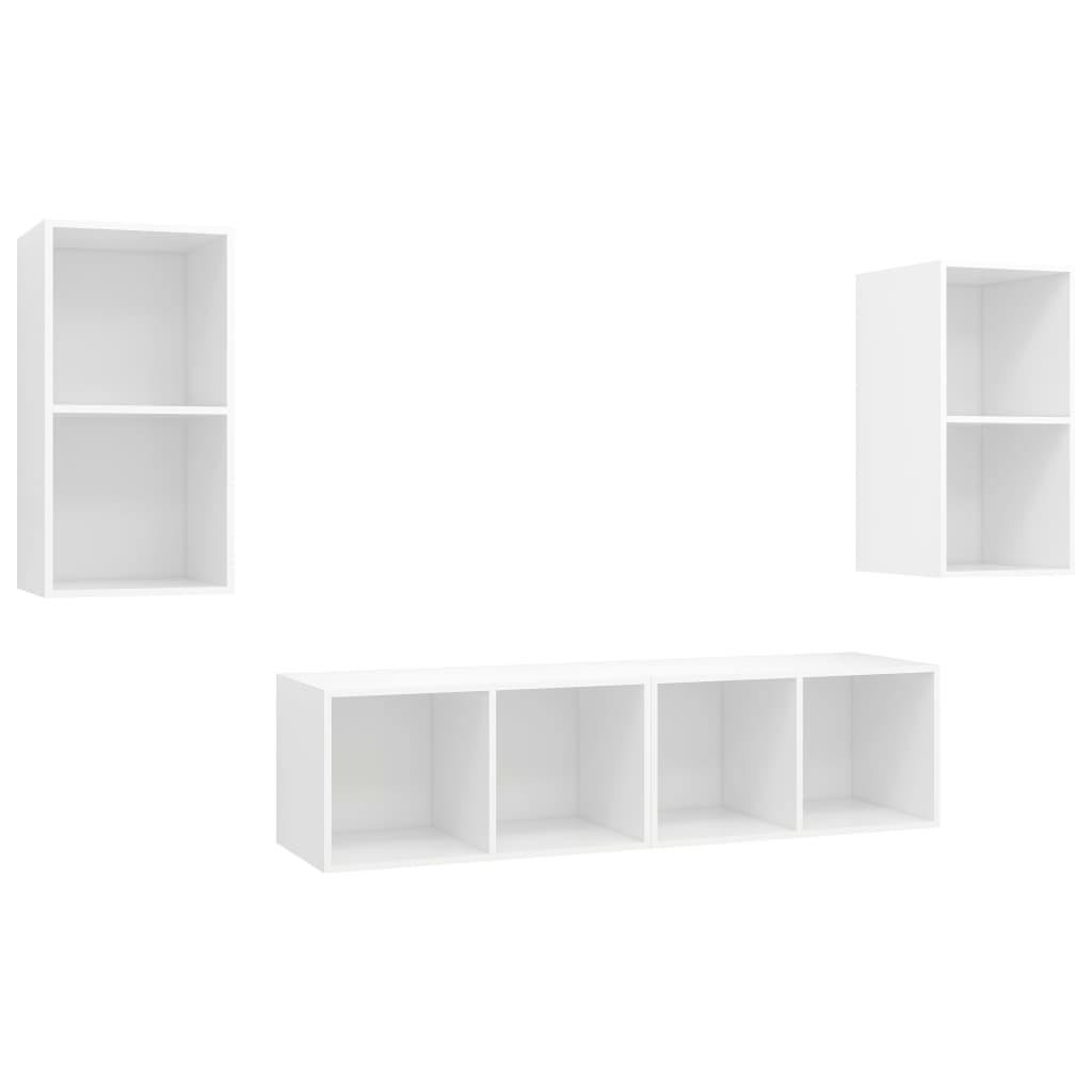 KALLAX – Ensemble de meuble TV mural 4 pcs 8 boxes Blanc | meublestv.fr 2