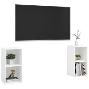 TV skříňky 2 ks bílé 72 x 35 x 36,5 cm kompozitní dřevo - obrázek 3