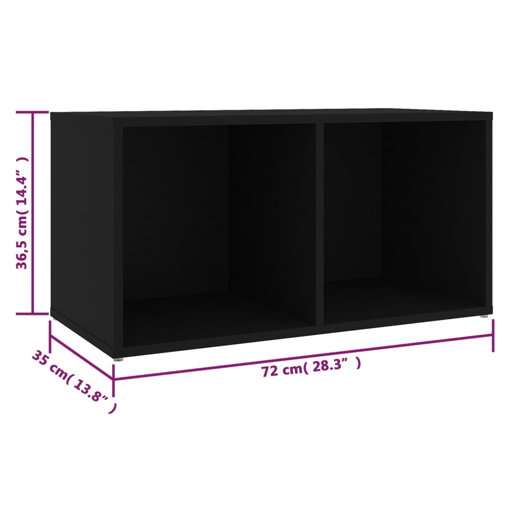 KALLAX –  Meuble TV bibliothèque debout 2 pcs 4 boxes Noir | meublestv.fr 10