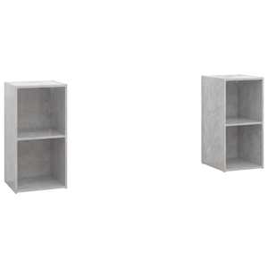 TV skříňky 2 ks betonově šedé 72x35x36,5 cm kompozitní dřevo - obrázek 2