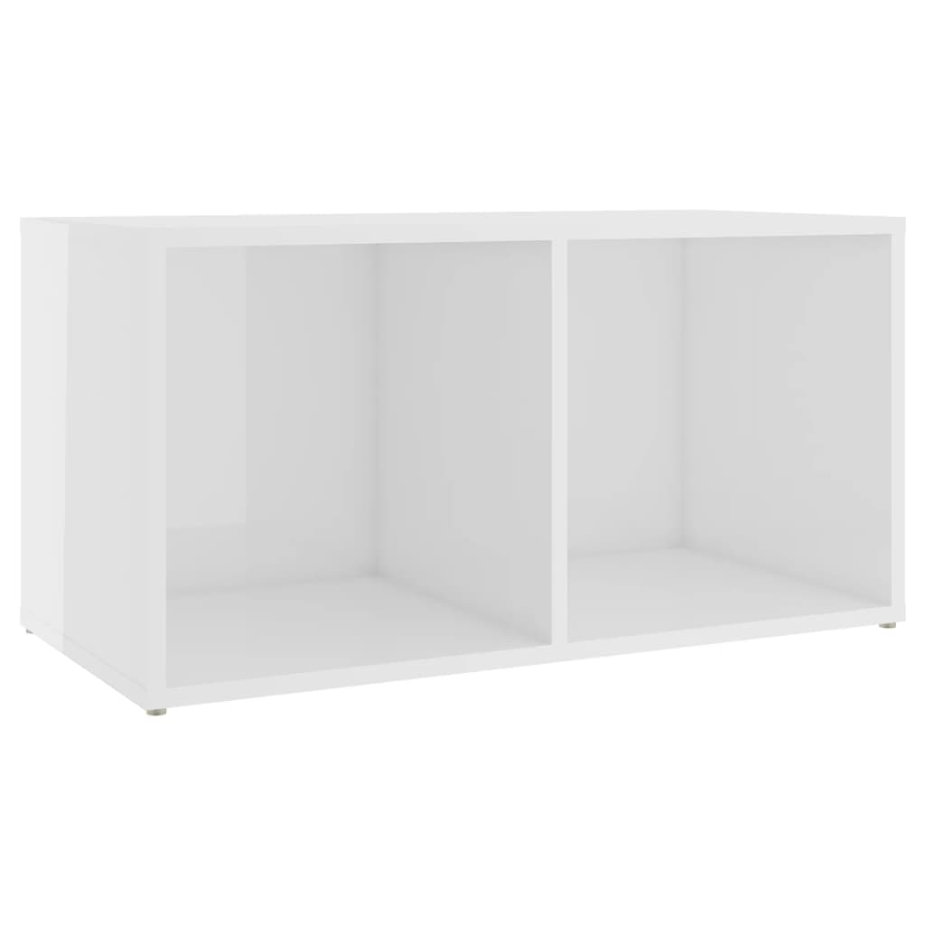 KALLAX –  Meuble TV bibliothèque debout 2 pcs 4 boxes Blanc brillant | meublestv.fr 5