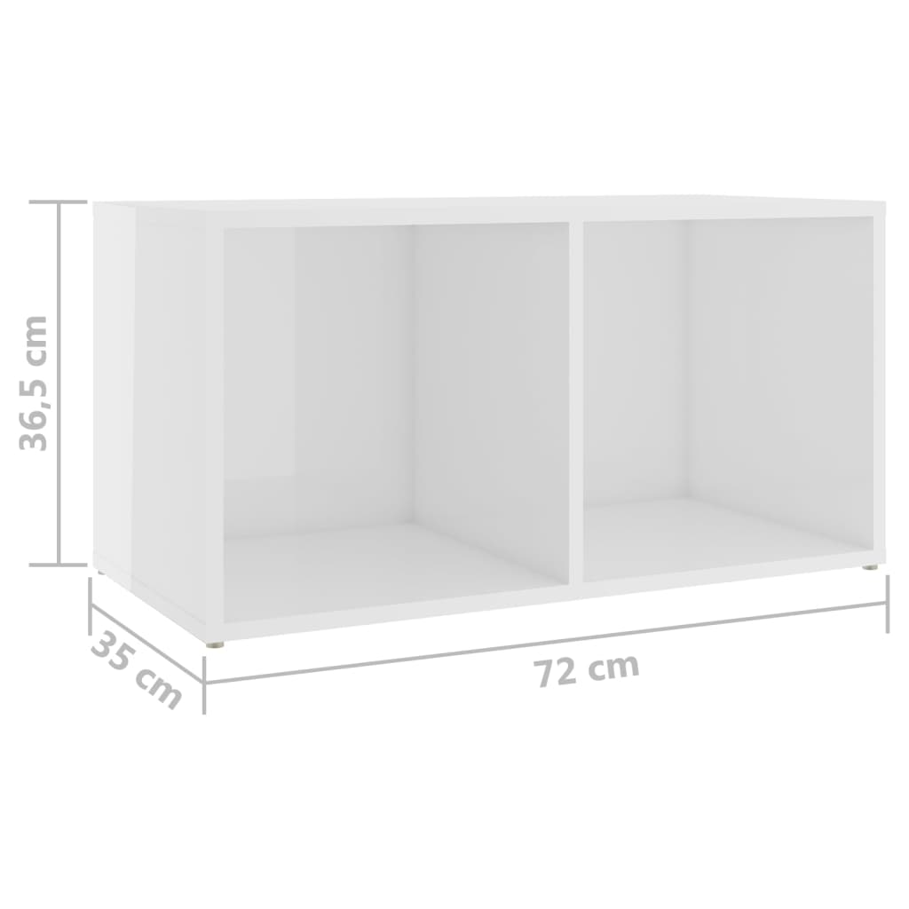 KALLAX –  Meuble TV bibliothèque debout 2 pcs 4 boxes Blanc brillant | meublestv.fr 10