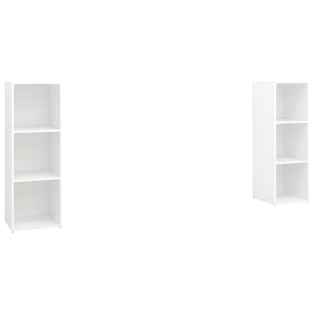 vidaXL TV skříňky 2 ks bílé 107 x 35 x 37 cm dřevotříska