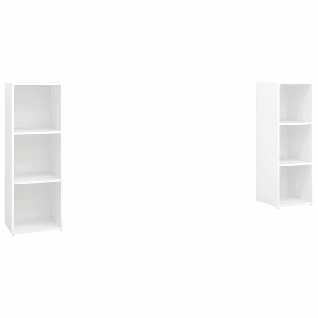 vidaXL TV skříňky 2 ks bílé 107 x 35 x 37 cm dřevotříska
