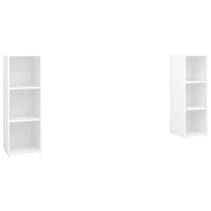 TV skříňky 2 ks bílé 107 x 35 x 37 cm dřevotříska - obrázek 2