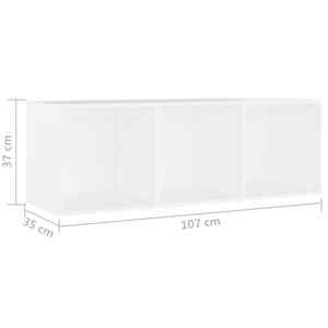 TV skříňky 2 ks bílé 107 x 35 x 37 cm dřevotříska - obrázek 9