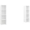 vidaXL telerikapid 2 tk valge 142,5x35x36,5 cm puitlaastplaat