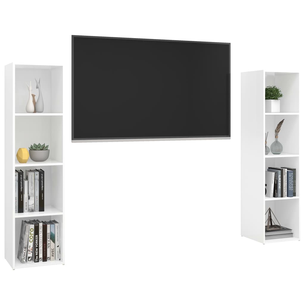 

vidaXL Tv-meubelen 2 st 142,5x35x36,5 cm spaanplaat wit