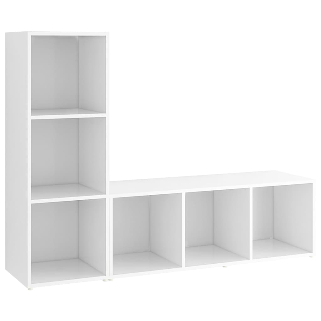 vidaXL TV skříňky 2 ks bílé 107 x 35 x 37 cm dřevotříska
