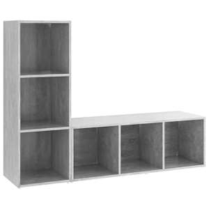 TV skříňky 2 ks betonově šedé 107 x 35 x 37 cm dřevotříska - obrázek 2