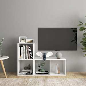 TV skříňky 2 ks bílé 72 x 35 x 36,5 cm kompozitní dřevo - obrázek 1