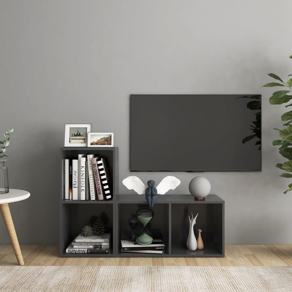 TV-Schränke 2 Stk. Grau 72x35x36,5 cm Holzwerkstoff kaufen