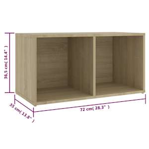 TV skříňky 2 ks dub sonoma 72 x 35 x 36,5 cm kompozitní dřevo - obrázek 8
