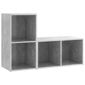 TV skříňky 2 ks betonově šedé 72x35x36,5 cm kompozitní dřevo - obrázek 2